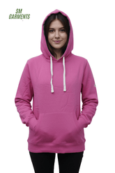 NGS WOMENS BASIC PINK HOODIE - Smgarment's